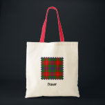 Clan Fraser Tartan Tote Bag<br><div class="desc">Clan Fraser traditional tartan sample swatch with modern colours. Custom text.</div>