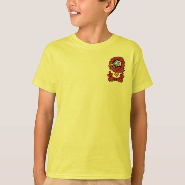 Clan Galbraith Boys T-shirts with Clan Crest (Front)