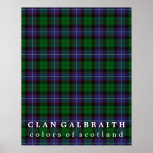 Clan Galbraith Colours of Scotland Tartan Poster