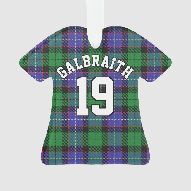 Clan Galbraith Tartan Christmas Jersey Ornament (Back)