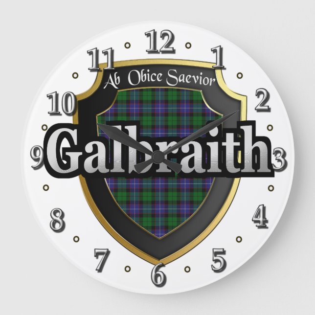 Clan Galbraith Tartan Scottish Dream Clock (Front)