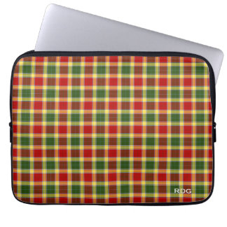 Clan Gibbs and Gibson Tartan Monogrammed Laptop Sleeve
