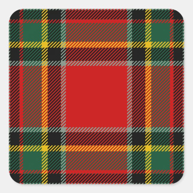 Clan Gillespie Tartan Square Sticker (Front)