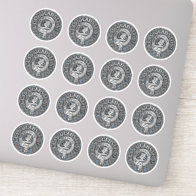 Clan Gladstone Crest & Tartan  (Detail)