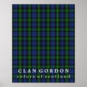 Clan Gordon Colours of Scotland Tartan Poster