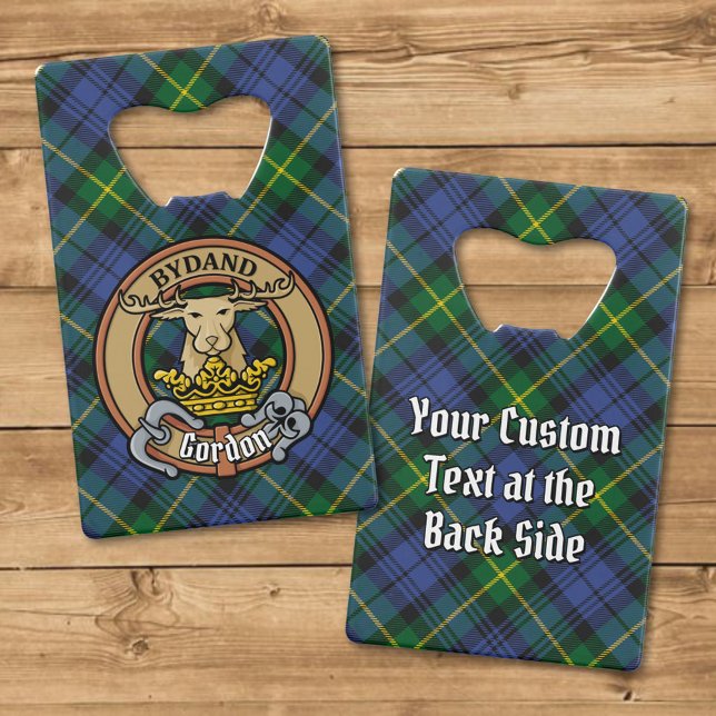 Clan Gordon Crest over Tartan (Creator Uploaded)