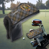 Clan Gordon Crest over Weathered Tartan