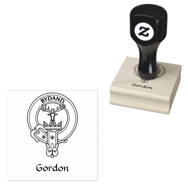 Clan Gordon Crest Rubber Stamp (Stamped)
