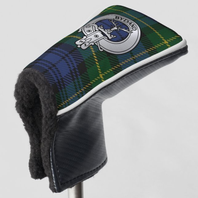 Clan Gordon Crest & Tartan Golf Head Cover (3/4 Front)