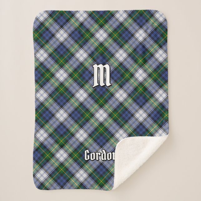 Clan Gordon Dress Tartan Sherpa Blanket (Front)