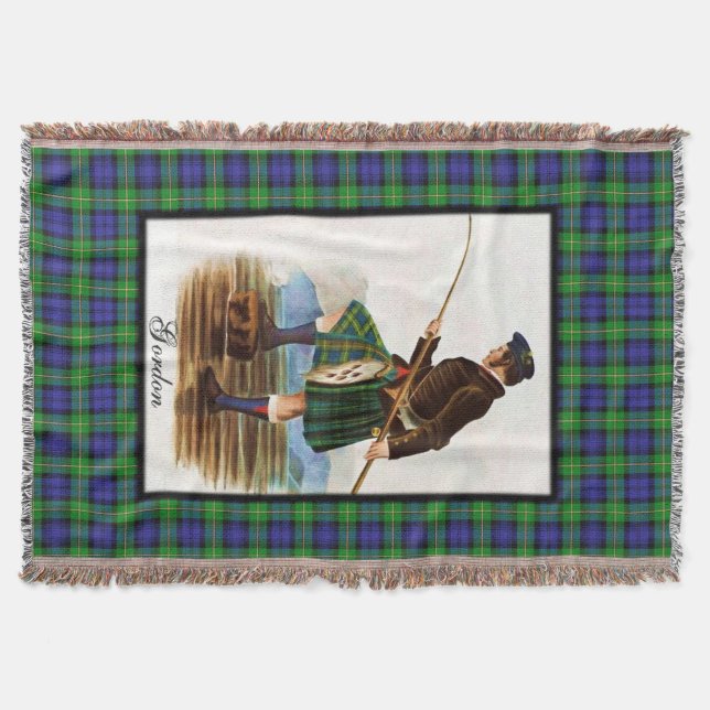 Clan Gordon Old Scottish Dream Throw Blanket (Front)