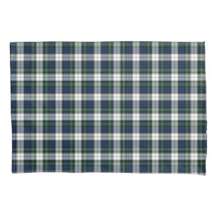 Clan Gordon Tartan Blue and White Scottish Plaid Pillowcase