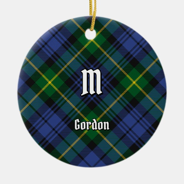 Clan Gordon Tartan Ceramic Ornament (Front)