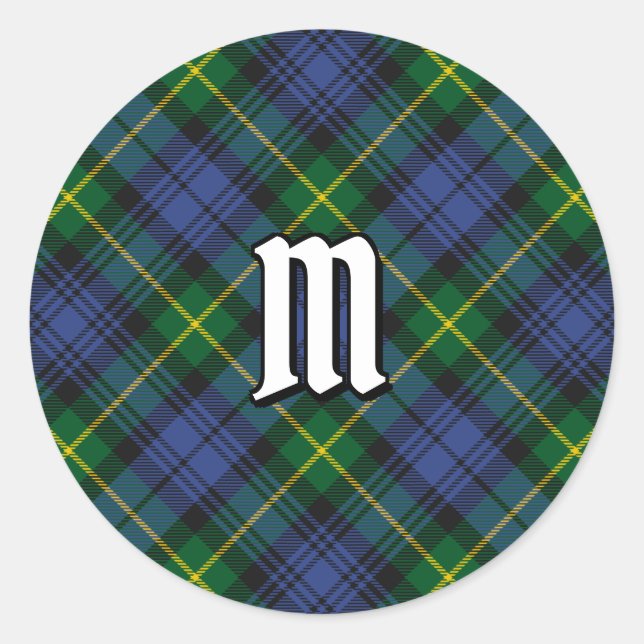 Clan Gordon Tartan Classic Round Sticker (Front)