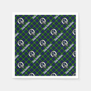 Clan Gordon Tartan Crest Napkin