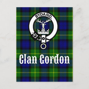 Clan Gordon Tartan Crest Postcard