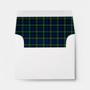 Clan Gordon Tartan Dark Blue and Green Plaid Envelopes