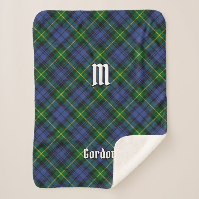 Clan Gordon Tartan Sherpa Blanket (Front)