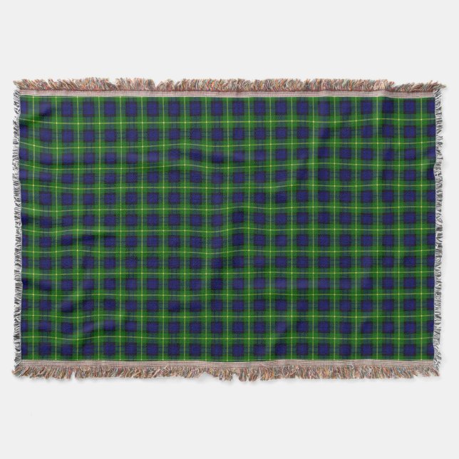 Clan Gordon Tartan Throw Blanket (Front)