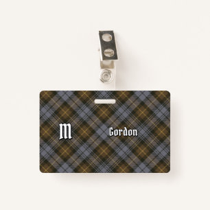 Clan Gordon Weathered Tartan Badge ID Badge