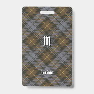 Clan Gordon Weathered Tartan Badge ID Badge