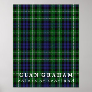 Clan Graham Colours of Scotland Tartan Poster