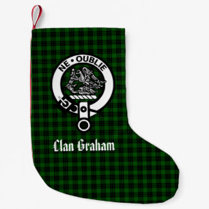 Clan Graham Crest Badge Personalised Small Christmas Stocking
