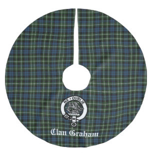 Clan Graham Montrose Tartan & Crest Brushed Polyester Tree Skirt