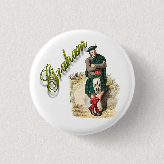 Clan Graham Scottish Dream Button (Front)