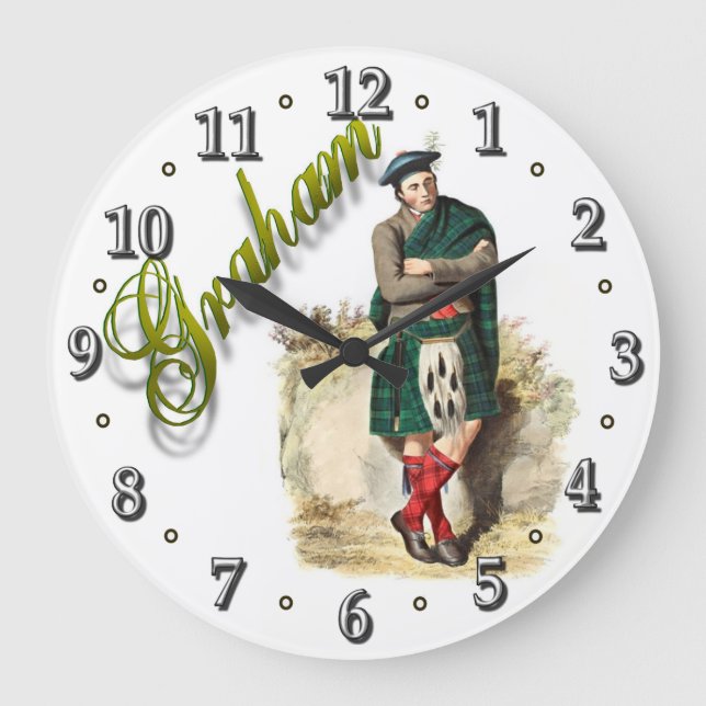 Clan Graham Scottish Dream Clock (Front)