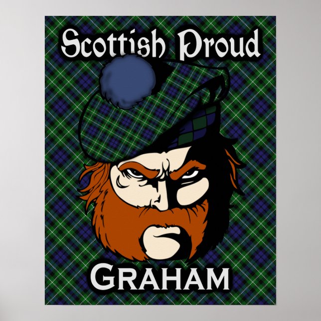 Clan Graham Scottish Tartan Poster (Front)