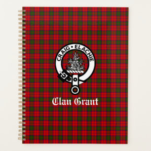 Clan Grant Crest Badge and Tartan  Planner
