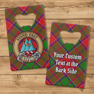 Clan Grant Crest over Tartan