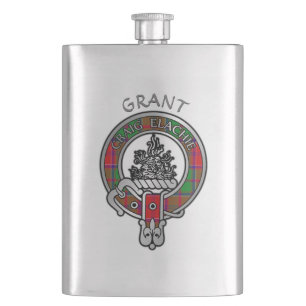 Clan Grant Crest & Tartan Flask