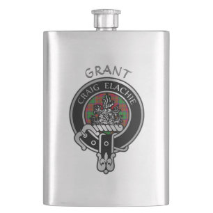 Clan Grant Crest & Tartan Flask