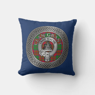 Clan Grant Crest & Tartan Knot Cushion