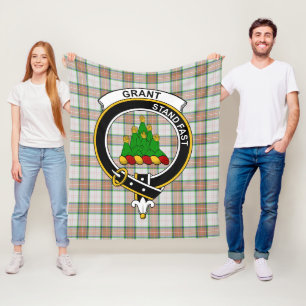 Clan Grant of Auchnarrow Tartan Plaid Fleece Blanket