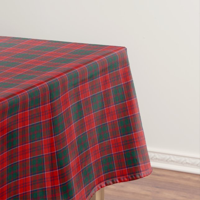 Clan Grant Red, Green, and Blue Scottish Tartan Tablecloth (In Situ)