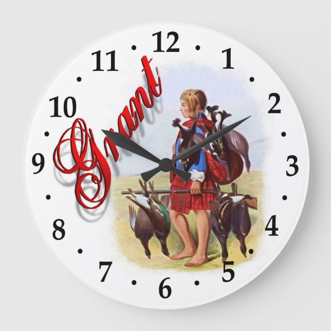 Clan Grant Scottish Dream Clock (Front)