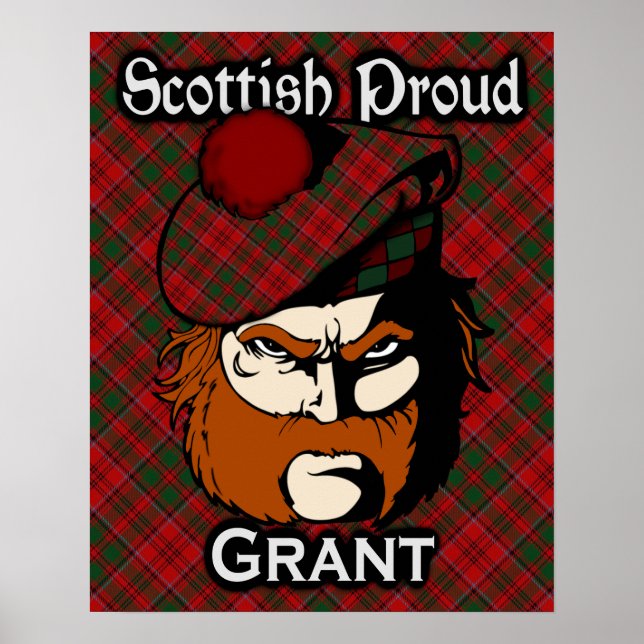 Clan Grant Scottish Tartan Poster (Front)