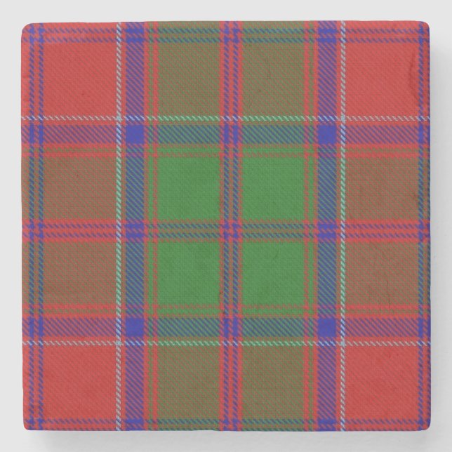 Clan Grant Tartan Plaid Stone Coaster (Front)