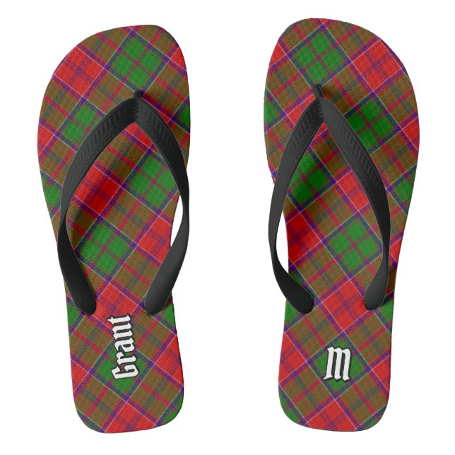 Clan Grant Tartan Thongs (Footbed)