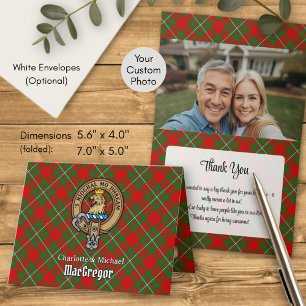 Clan Gregor Crest over Tartan Invitation