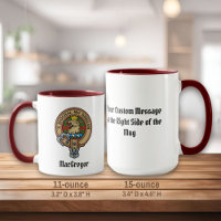 Clan Gregor Crest over Tartan Mug