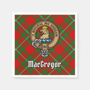 Clan Gregor Crest over Tartan Napkin