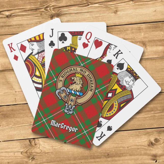 Clan Gregor Crest over Tartan Playing Cards (Creator Uploaded)