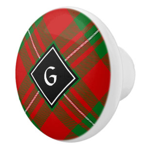 Clan Gregor Tartan Ceramic Knob