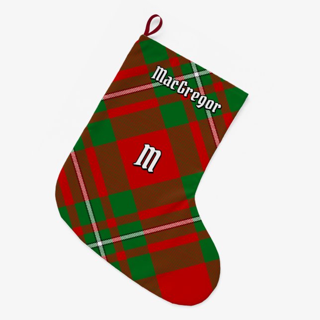 Clan Gregor Tartan Christmas Stocking (Front (Hanging))