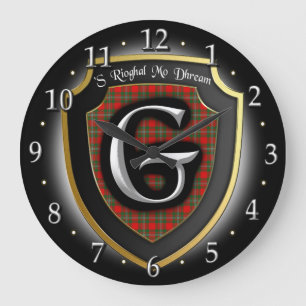 Clan Gregor Tartan Clock