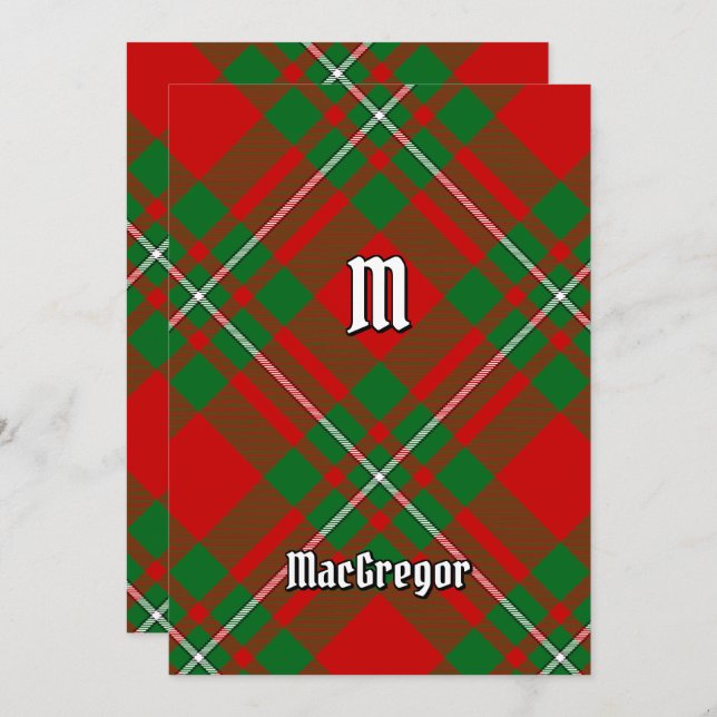Clan Gregor Tartan Invitation (Front/Back)